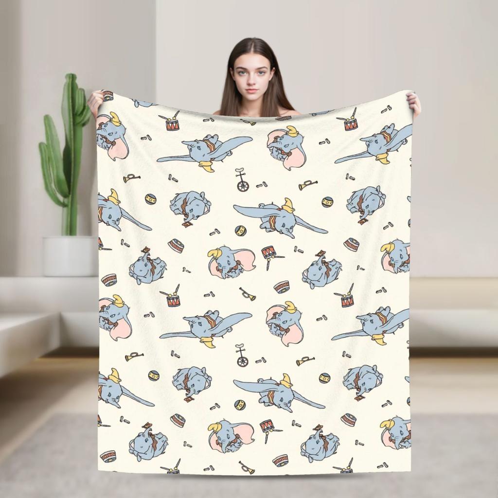 D-Dumbos Plush Blanket Child Flannel Throw Blanket For Couch Bed Super Soft Design Quality Bedspread Gift