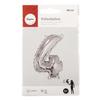 Ballon Chiffre 4, 40cm, 1pce. , argent