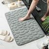 Bathroom Mat Anti-Slip Memory Foam Stones Mat Thick Gray