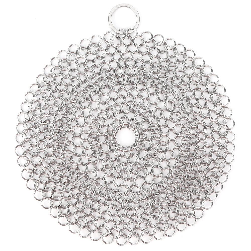 Iron Cleaner with Hanging Ring Pot Pans Cleaning Scrubber Stainless Steel Cookware Rust Remover Scraper for Iron Pans