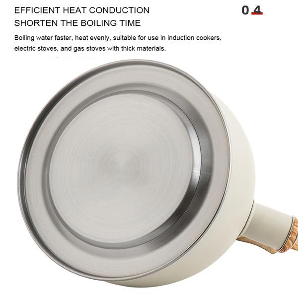 Чайник со свистком, чайник из нержавеющей стали с термостойкой ручкой для всех плит