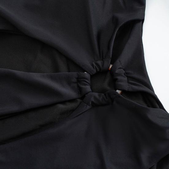 Женский монокини с подкладкой на косточках, однотонный, с квадратным вырезом, слитный купальник для пляжного отдыха