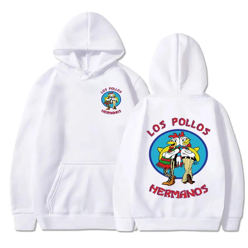 Толстовка с капюшоном Breaking Bad Los Pollos Hermanos Chicken Brothers Print Tracksuit для мужчин и женщин, модная осенне-зимняя флисовая свободная толстовка