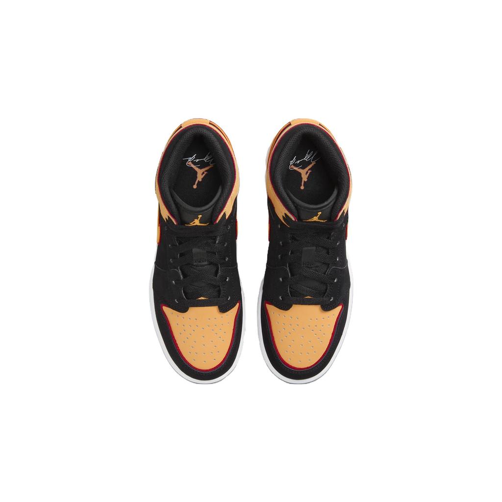 Jordan 1 Mid Little Kids Black White FJ4924-008