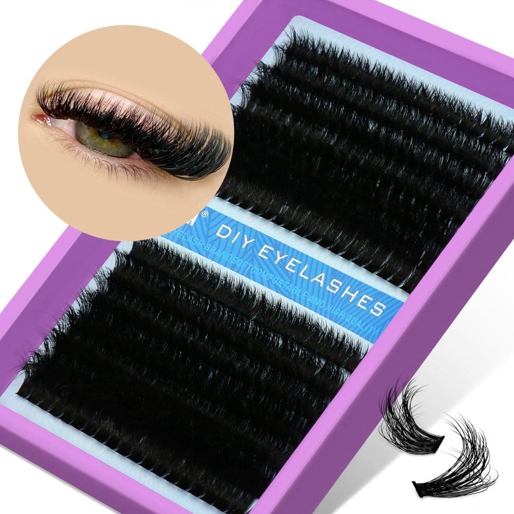 Natural Look 3D Faux Mink Lash Wispy Style DIY Lash Extension Kit Makeup Enhancement