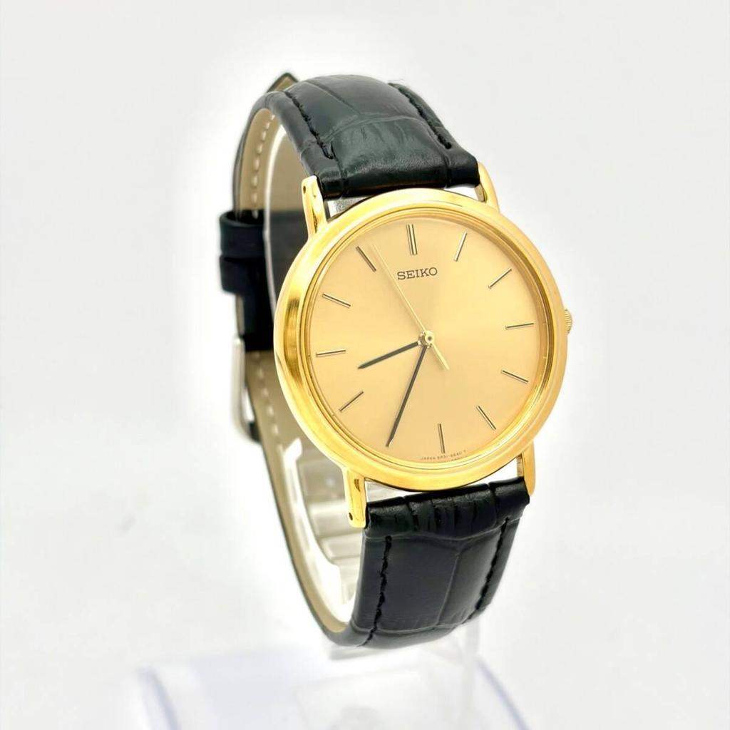 [Новый аккумулятор] Мужские часы SEIKO Золотые 5P31-6C90 972727 Новый ремешок