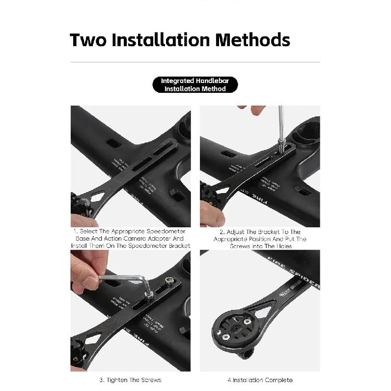 WEST BIKING Bicycle Computer Mount Integrated Handlebar Extend /Stem Adjustable Bracket For Wahoo/Bryton/XOSS/Garmin Speedometer