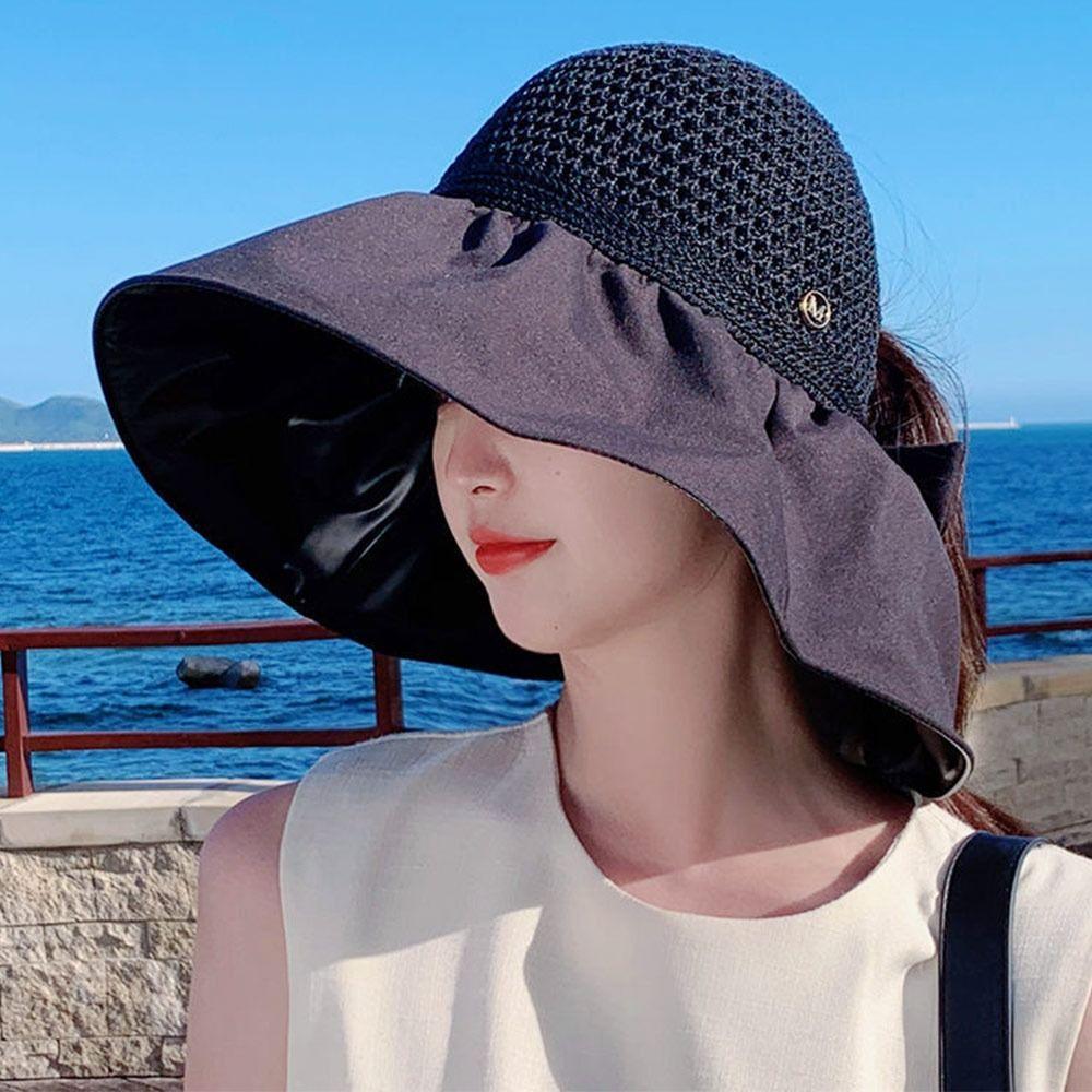 UV Protection Bucket Hat Foldable Sunshade Hat Women Sun Cap
