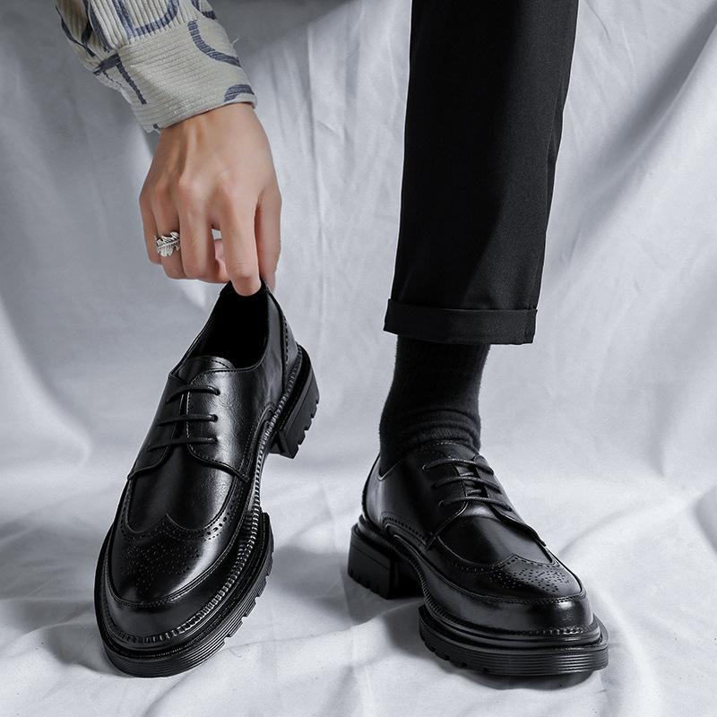 Мужские кожаные туфли A Hair Generation Brock в деловом стиле, повседневные туфли в британском и корейском стиле, свадебные туфли жениха 1376-R
