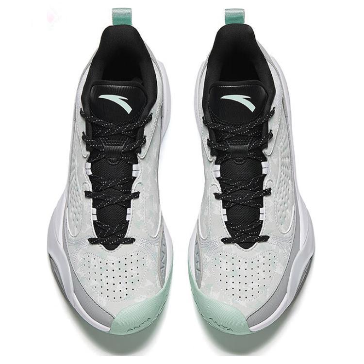 Anta Wind Tunnel 4 Basketball Shoes Comfortable Versatile Shock Absorbing Durable Low Top Men Sneaker Gray 112511604-3