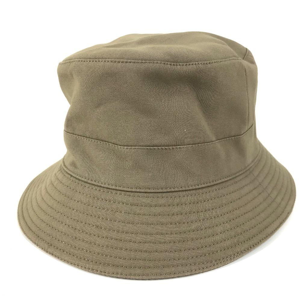 HERMES Zip up hat hat bucket hat bob hat hat cotton khaki