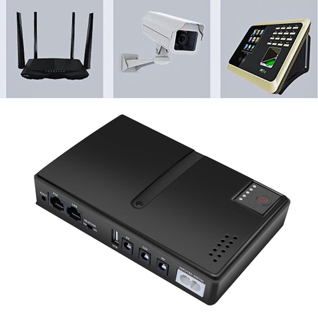 Источник бесперебойного питания 10400 мАч 36 Вт USB 5 В постоянного тока 5 В 9 В 12 В POE 15 В 24 В 6 розеток Резервный источник питания для