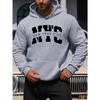 Men's New York Letter Print Hoodie Casual Pull Cord Pullover Pocket Comfortable and Versatile Long Sleeve Hoodie Fall/winter