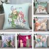 Anime Yubisaki To Renren Pillow Case Short Plush Double-sided Print Square Throw Pillow Covers Sofa Home Cushion Decor