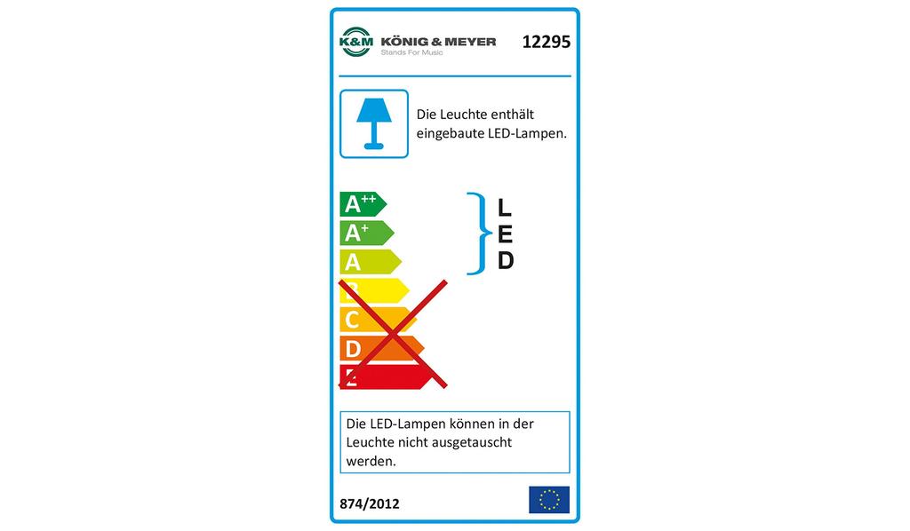 K&M Music Stand Light [12295] Color: Black