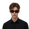 Saint Laurent Logo Rectangular Sunglasses Unisex sunglasses Black SL809001
