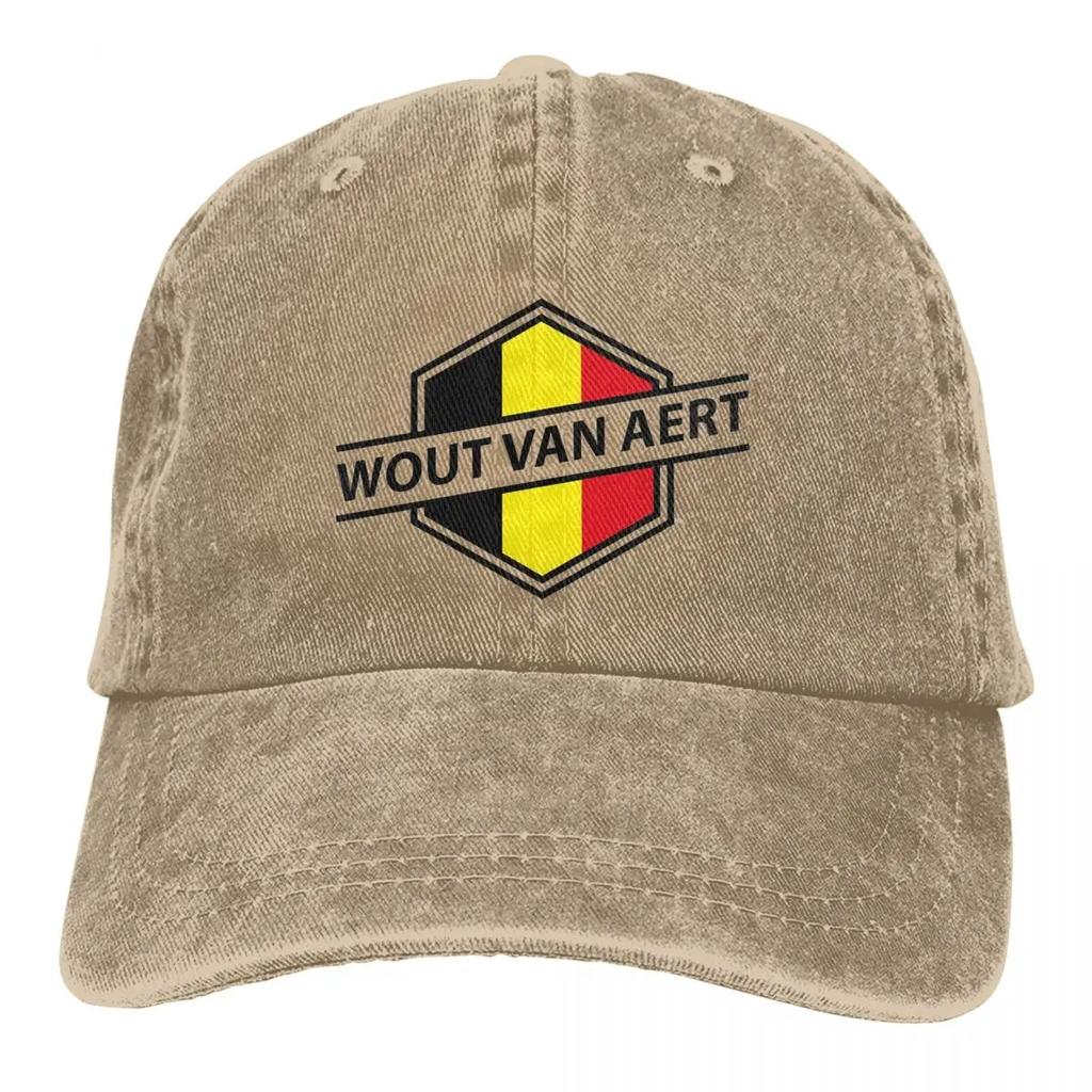 Бейсболки Wout Van Aert Аксессуары Ретро Состаренный деним Солнцезащитная кепка Мужчины Женщины Активный отдых Кепки Шляпа