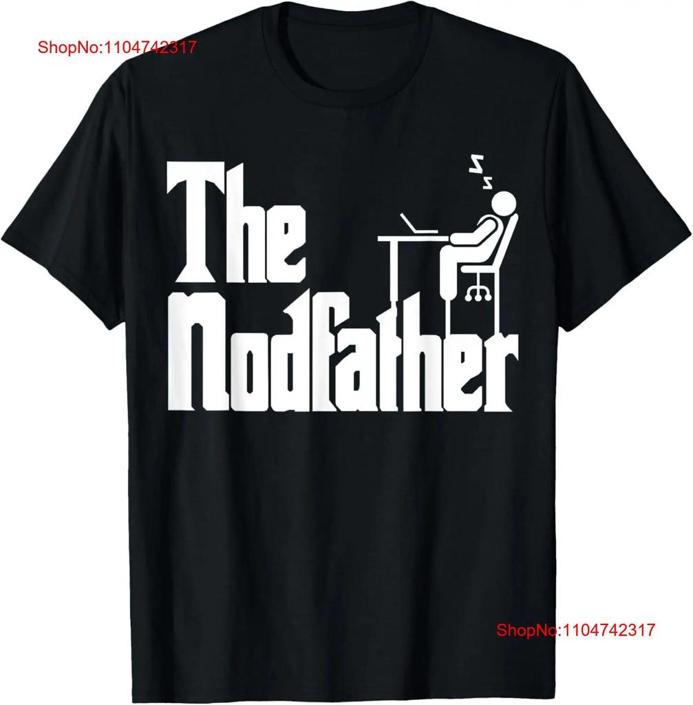 Funny Dad The Nodfather Sarcastic Unisexs Napping T Shirt vintage Washed Unisex homme Breathable Soft graphic fashion