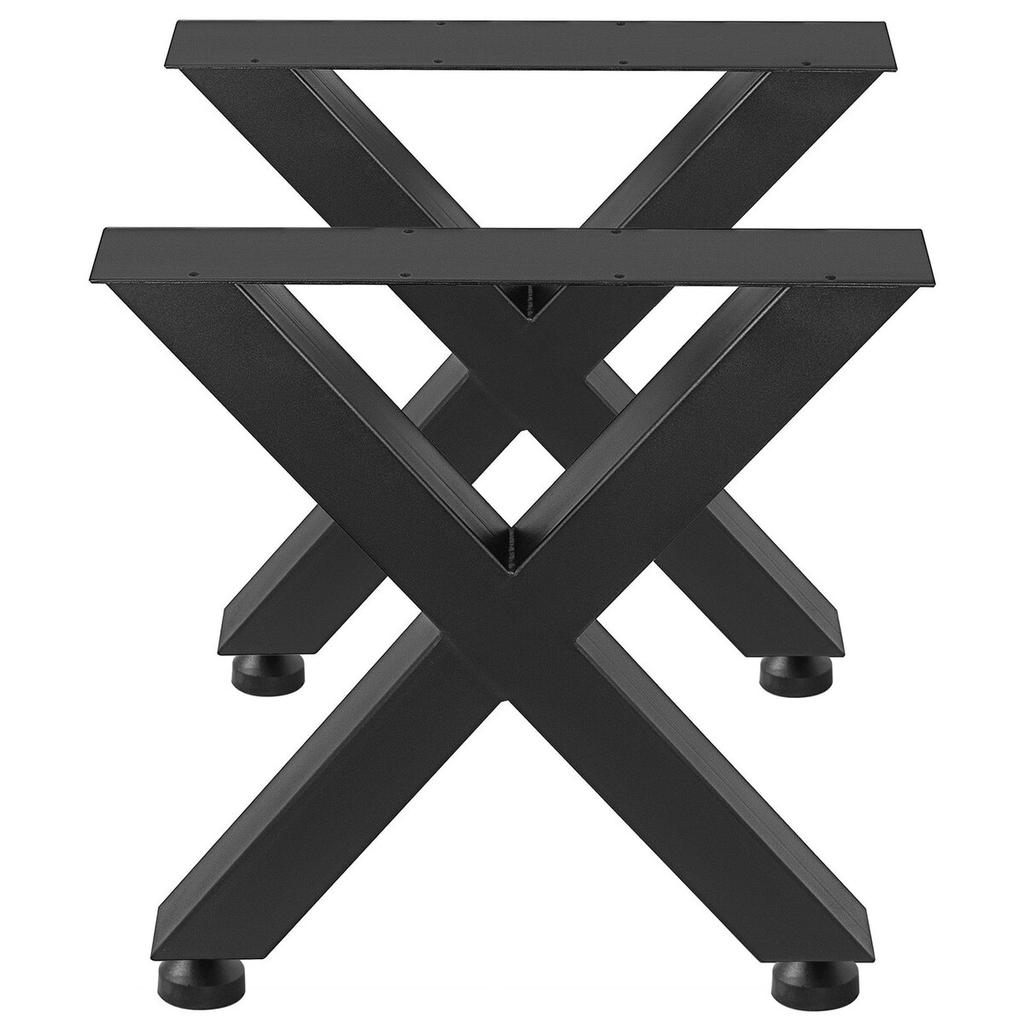 Metal Table Legs 28.3 x 23.6 Inch Black Table Legs Premium steel table legs with X-frame style Steel Bench Legs Country Style Table Legs Furniture Leg