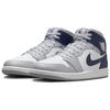 Air Jordan 1 Mid Wolf Grey Midnight Navy Мужские кроссовки белые DQ8426-104
