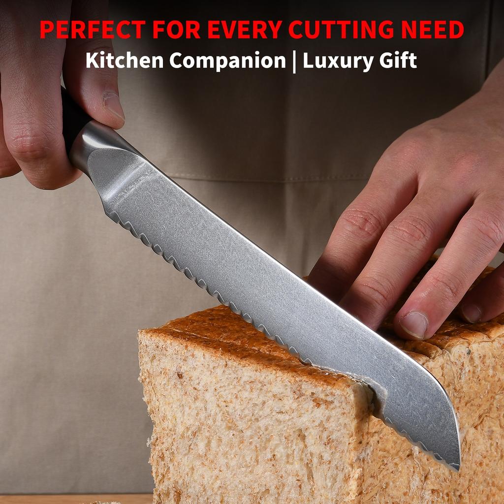 Hot Selling 7.5 Inch Damascus Knives  67 Layers VG10 Super Sharp Bread Knife with ABS Handle