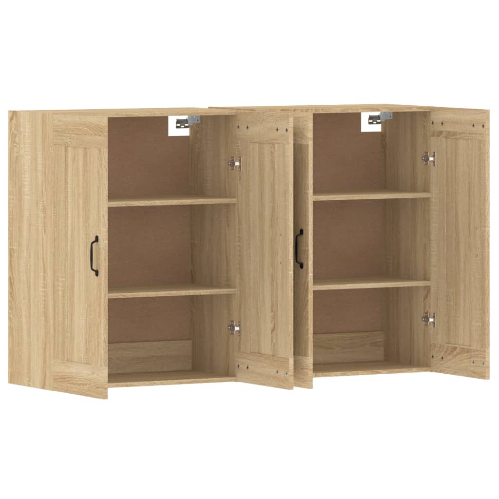 Vidaxl Wiszące Szafki, 2 Szt., Dąb Sonoma, Materiał Drewnopochodny