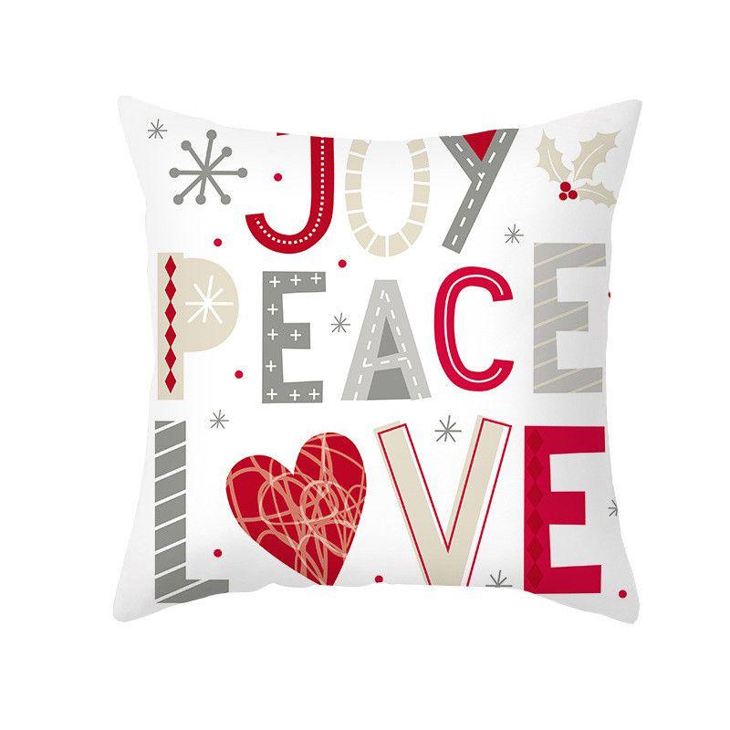 Luxurious Peach Skin Velvet Christmas Cushion Cover With Charming Santa Claus Print For Home
