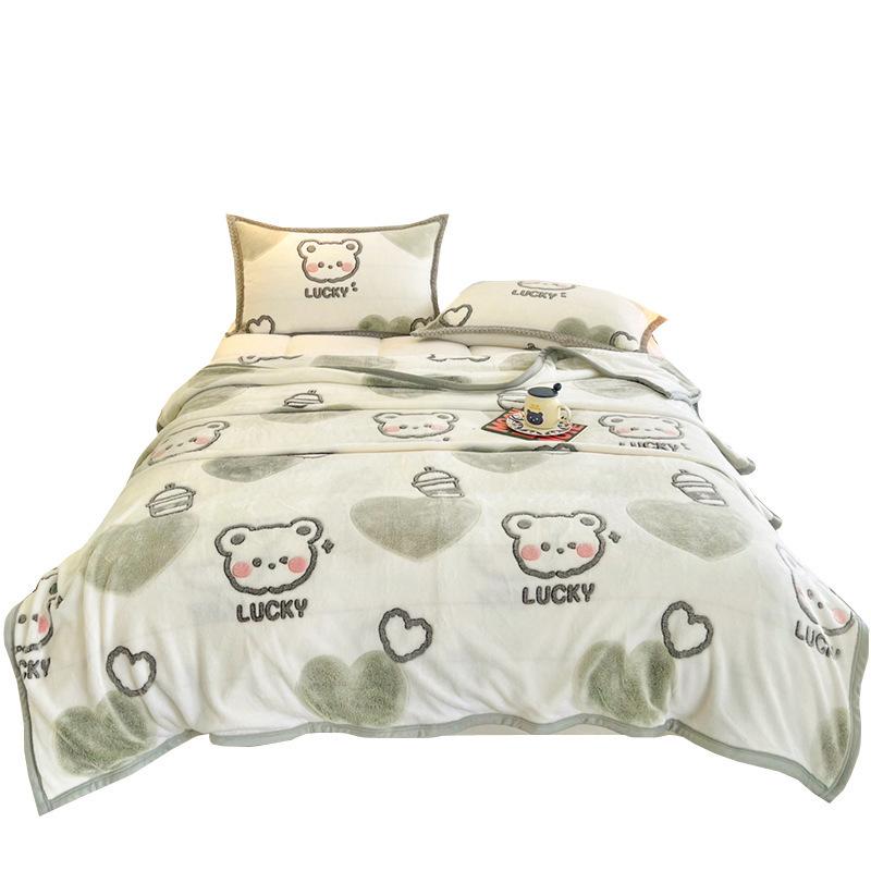 Фланелевое одеяло из кораллового флиса «Снежинка» - Утолщенное, Теплое покрывало для сна в офисе