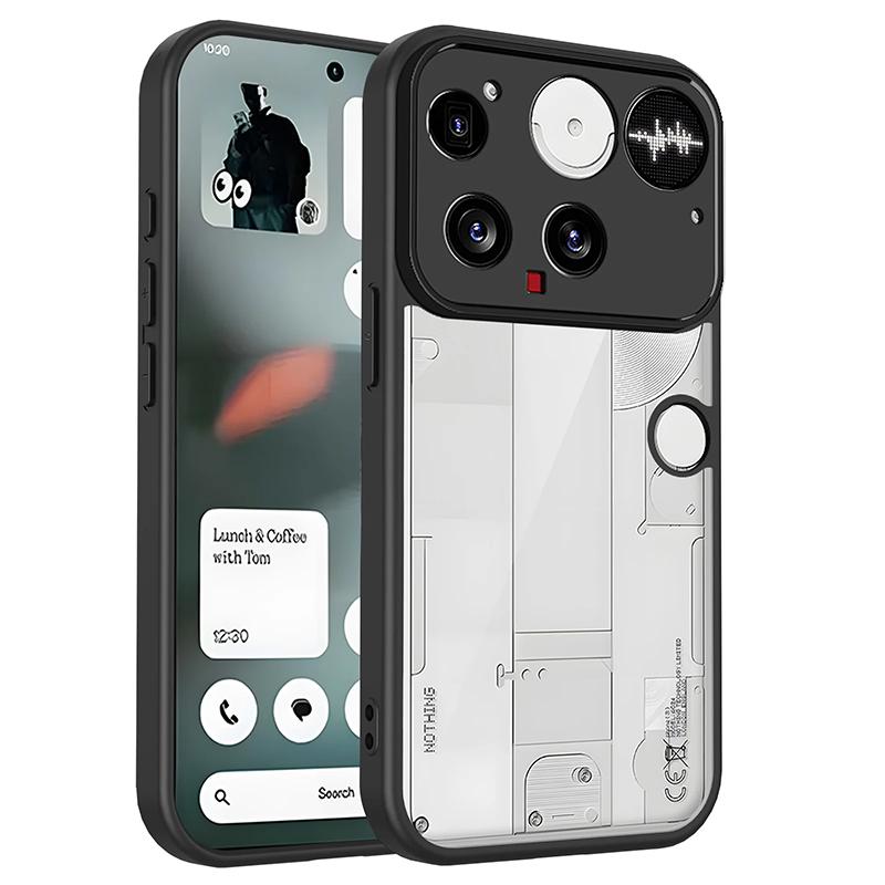 Чехол для Nothing Phone 3 A024 с воздушной подушкой, противоударный, прозрачная матовая задняя крышка, жесткий чехол для телефона Nothing Phone 3 2025, силиконовый бампер