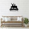 Deer Buck Artwork Shape Wall Stickers Family Shape Welcome Sign Artwork Ideal for Wildlife Enthusiasts and Home Decor