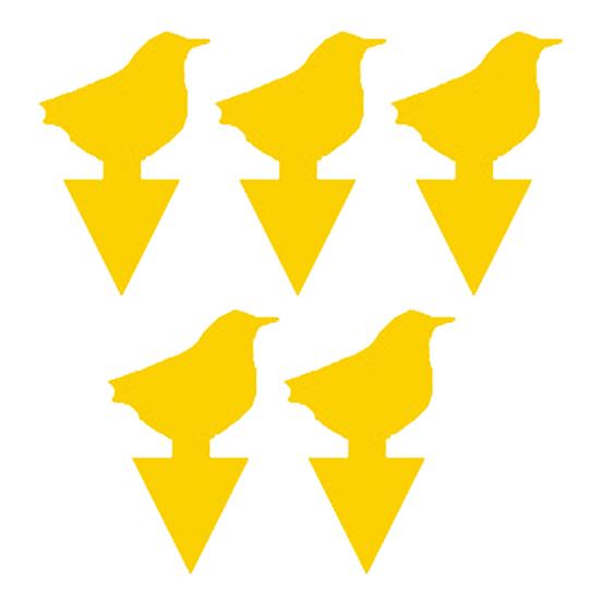 5 шт., ловушка для мух, липкая двусторонняя сильная липкость, желтая ловушка для мух в форме бабочки, бумажная липкая доска для тли и сада