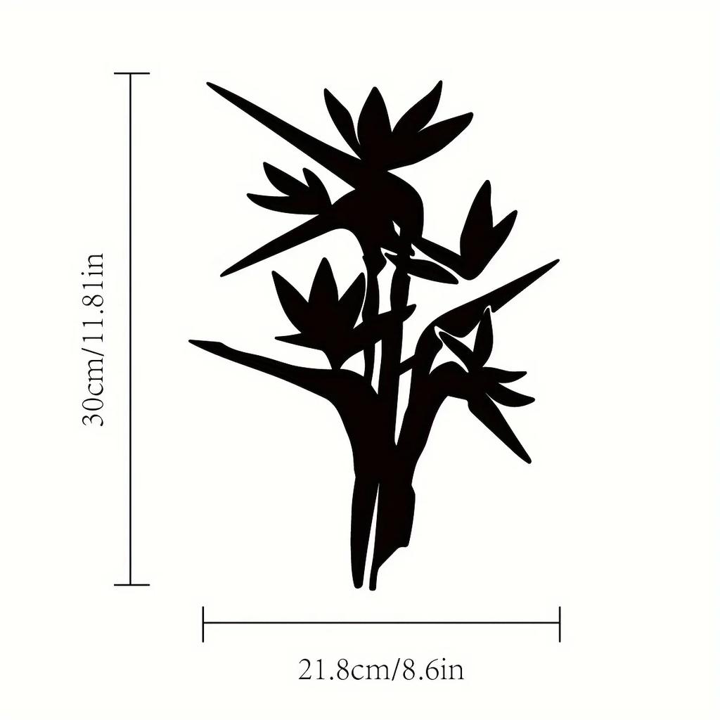1pc Bird of Paradise Metal Wall Art Elegant Hanging Sign for Living Room Stylish Metal Wall Decor Perfect Housewarming Gift