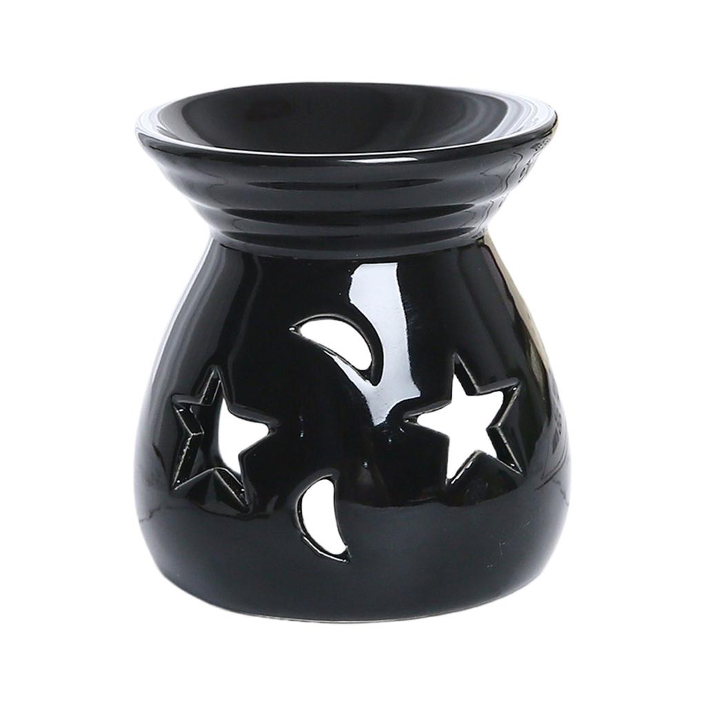 Handcraft Ceramic Star And Moon Incense Burner Essential Oil Burner For Aromatherapy Meditation Perfect Home Decors Gift