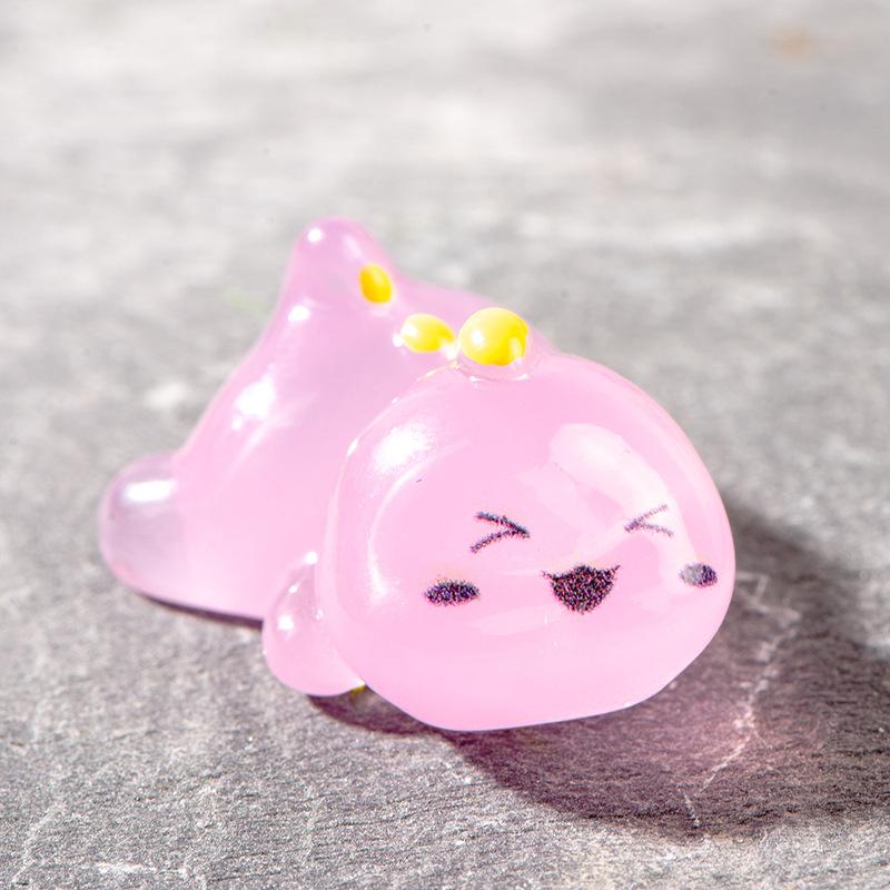 Милый мультфильм светящийся в темноте динозавр украшение микро пейзаж настольный автомобиль украшение для дома трехмерное смоляное маленькое украшение