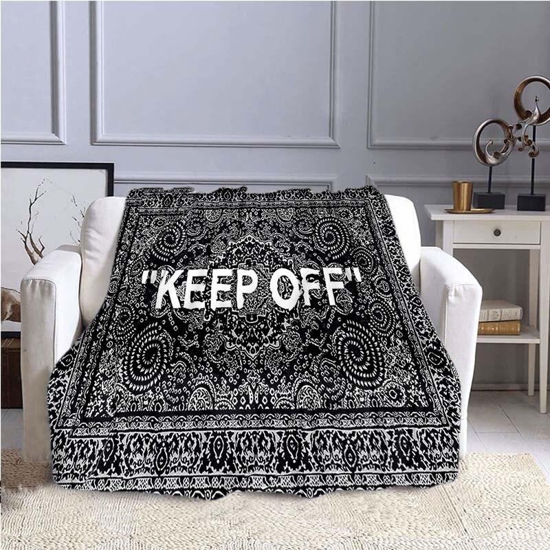 Одеяло с узором KEEP OFF, диванные одеяла для кроватей, супер мягкое теплое одеяло, фланелевое одеяло, фланелевое одеяло