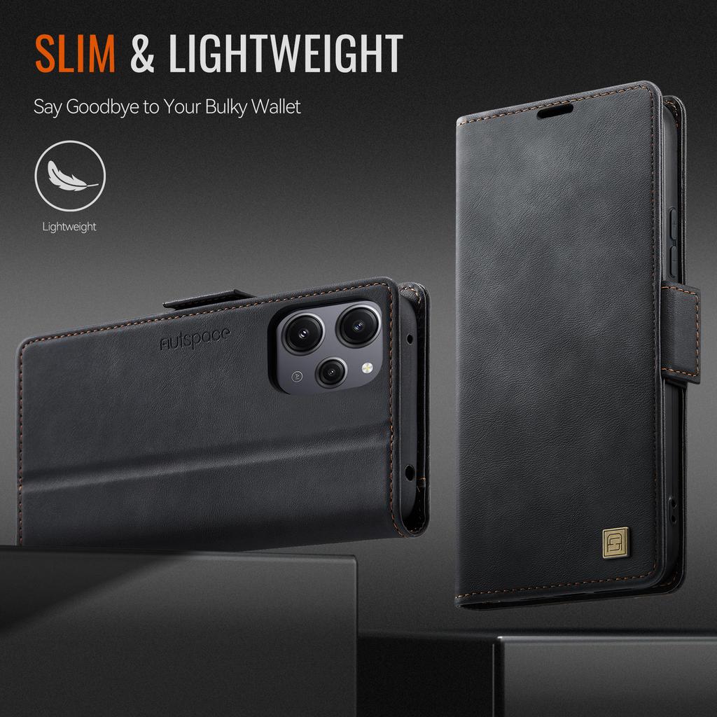 Чехол-кошелек для Xiaomi Redmi 12/ Redmi 12 5G с отделениями для карт и подставкой, кожаный чехол с защитой 360°