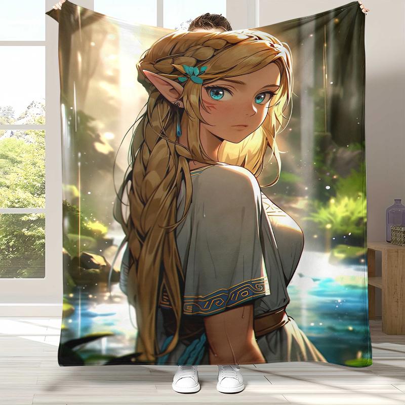 Ретро Z-Zelda Мультяшный Линк Игры Фланелевое Одеяло, Ультра Мягкий Теплый Плюшевый Плед для Дома Спальни Кровати Дивана Походного Пикника Ребенка