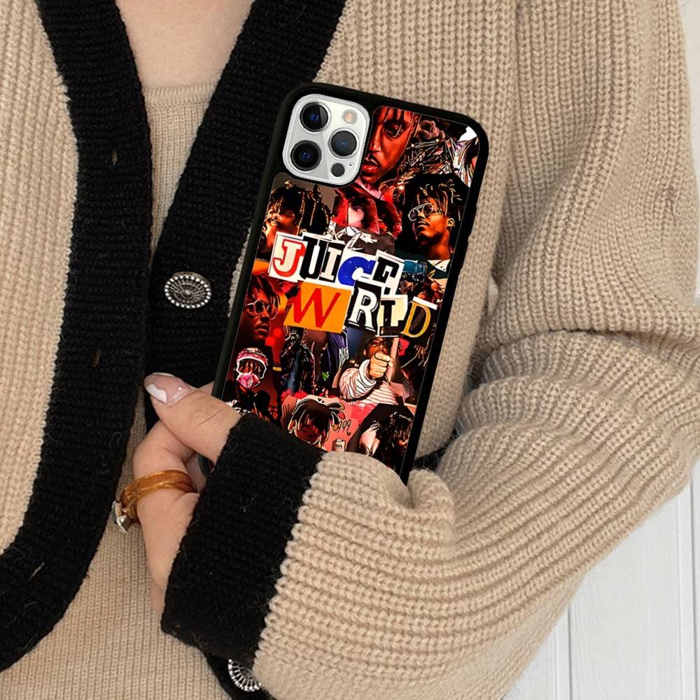 Чехол для телефона рэпера J-Juice Wrld Беспроводная зарядка PC+TPU Для IPhone 11 12 13 14 15 16 17 Pro Max Plus Чехол