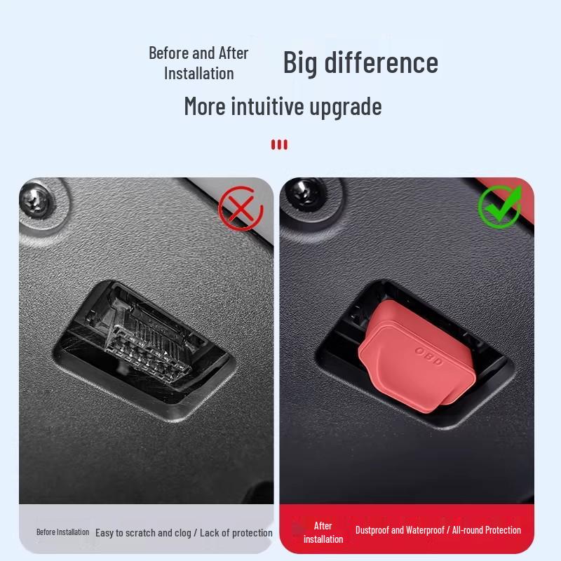 Mercedes-Benz OBD Interface Silicone Cover: Waterproof Protector for GLC300L, C-Class, E-Class Interior Diagnostic Port.