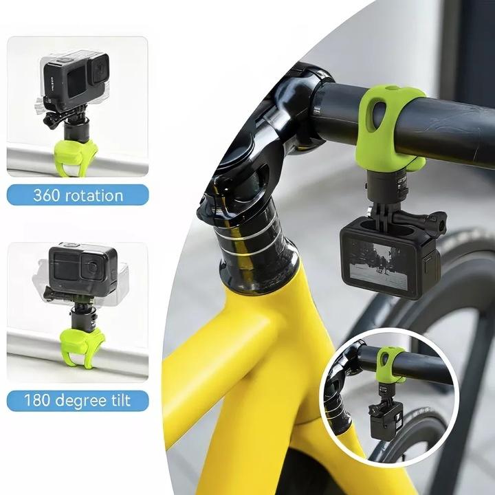 Uchwyt Rowerowy Silikon Na Kierownicę Do Gopro 12 11 10 9 8 7 Max Scjam Dji