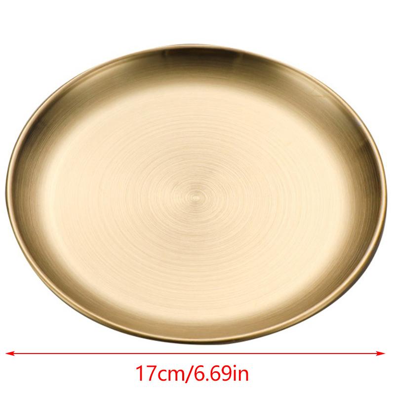 Обеденная тарелка из нержавеющей стали, поднос для пикника на природе, грязезащитная кухонная барная посуда, тарелка для фруктов, закусок, тортов, кухонные принадлежности