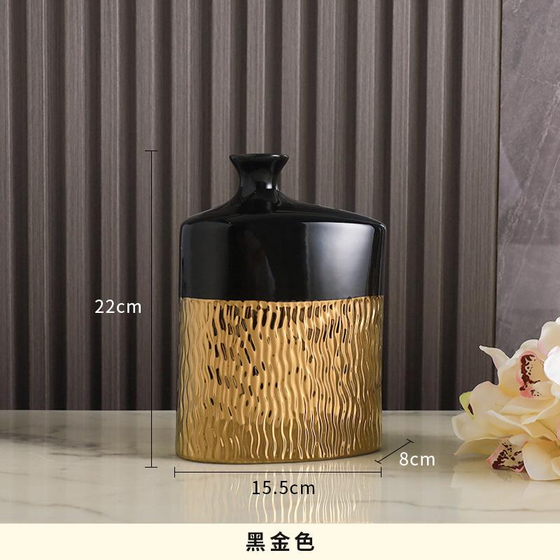 Nordic Light роскошные золотые керамические вазы высокого класса, индивидуальное украшение для гостиной, тумба под телевизор, креативное украшение для дома