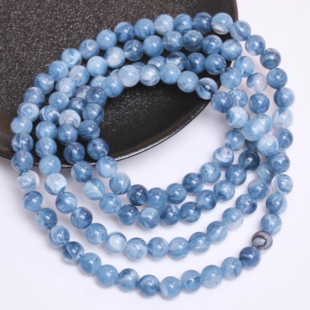 Круглый браслет, ожерелье, аксессуары, имитация нефрита, камень 8 мм, модные украшения, ручная работа, 30 шт., аксессуары для бисера из смолы, свободные бусины, уникальные