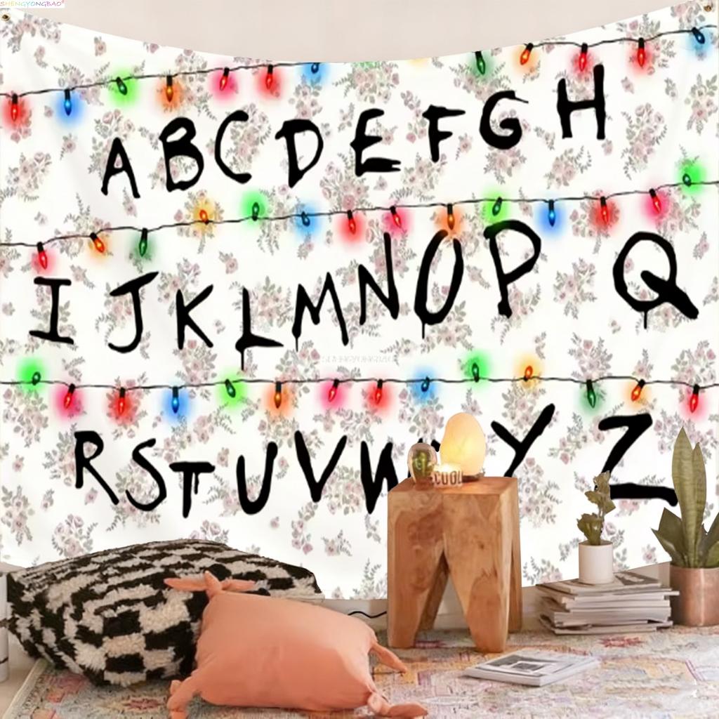 American TV Stranger Luminous Letter Photography Backdrops Prop Alphabet Light Baby Gift Birthday Party Background ZZ-02