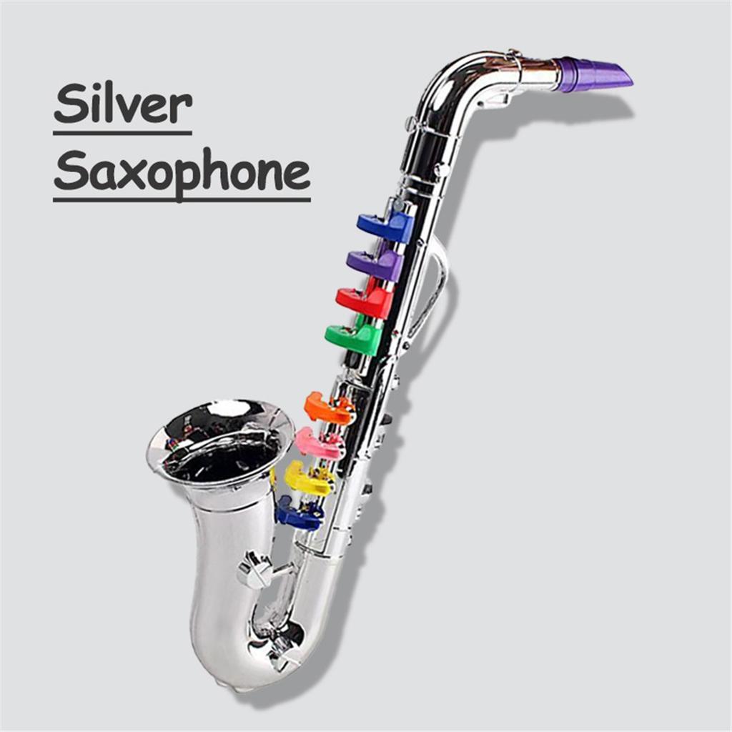 Simulation Musical Saxophone Toy for Kids French Horn Trumpet Flute Horn Stage Performance Prop Musical Instrument Model