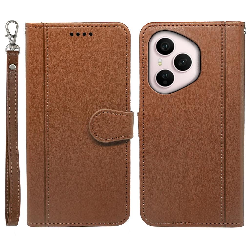For Honor 400 Pro 5G (Global) Wallet Case Magnetic Snap Leather Phone Cover with Strap