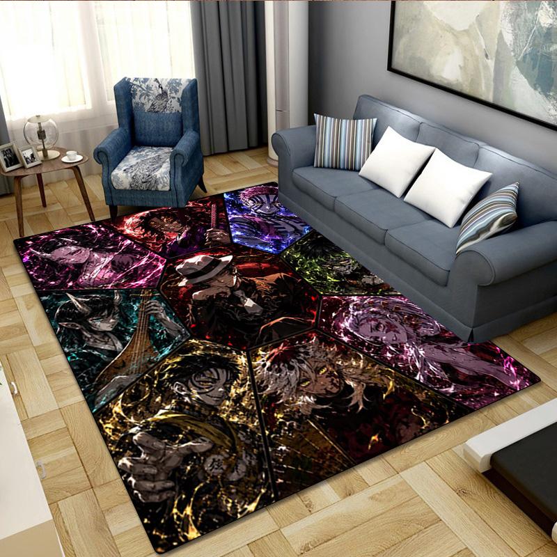 Powerful Anime Characters Home carpet Office Decorative Carpet For Living Room Bedroom Door Mat Floor Rug Computer Chair Area Rug