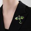 Enamel Flying Dragon Brooches For Women Clothing Pin Jewelry