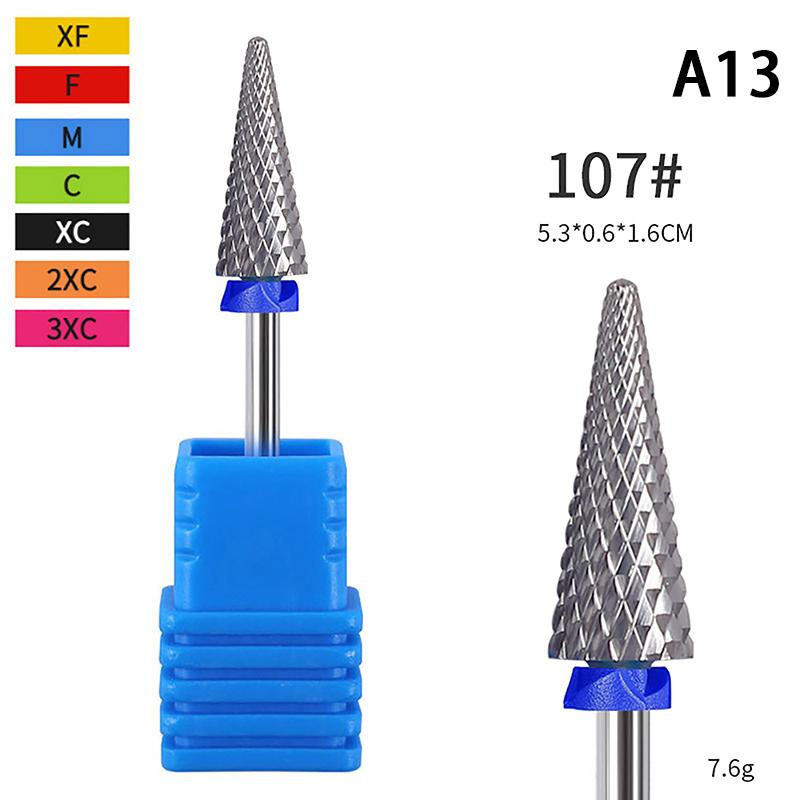 Пилки для ногтей из вольфрамовой стали с хвостовиком для электрической маникюрной машинки