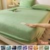 Высококачественные Теплые и Толстые Эластичные Простыни на Резинке Регулируемый Фланелевый Зимний Наматрасник Бархатное Постельное Белье, 150/180/200 Разные Размеры
